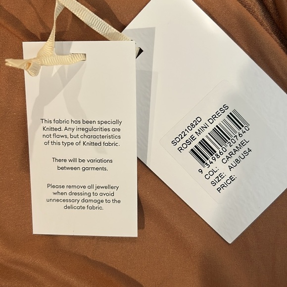 Significant Other X Revolve Rosie Long Sleeve Mini Dress in Caramel Size 4 - Picture 15 of 16